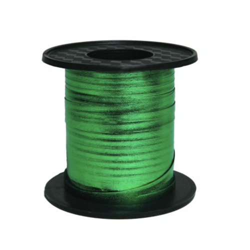 Ribbon Curling Metallic Green 225 metres long x 5mm wide #205214 - Each