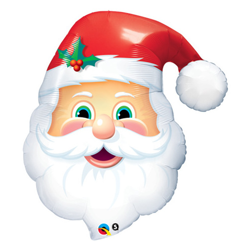 80cm Shape Foil Jolly St. Nick #20566 - Each  (Pkgd.)