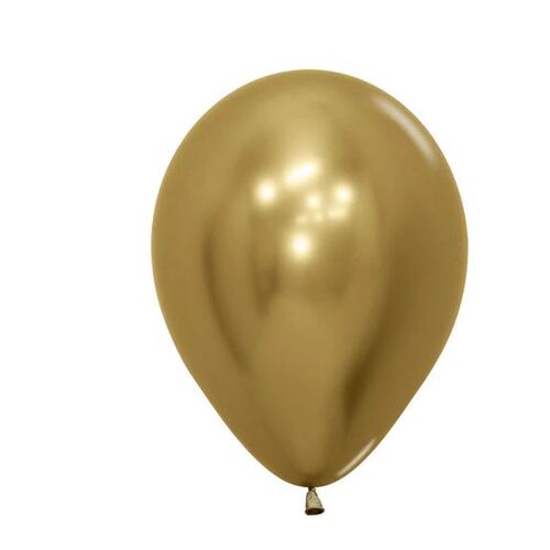 30cm Round Reflex Gold Sempertex Plain Latex #206763 - Pack of 12 TEMPORARILY UNVAVAILABLE