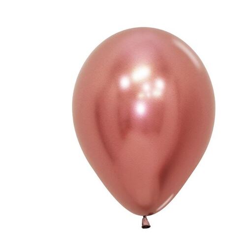 30cm Round Reflex Rose Gold Sempertex Plain Latex #206764 - Pack of 12