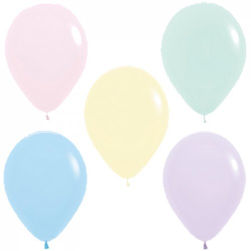 30cm Matte Pastel Assorted (600) Sempertex Latex Balloons #206835 - Pack of 25
