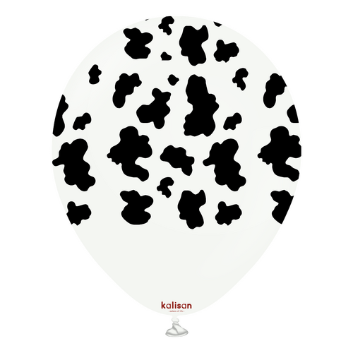 30cm Round Safari Cow Print Kalisan Latex Balloons #21254793 - Pack of 25 