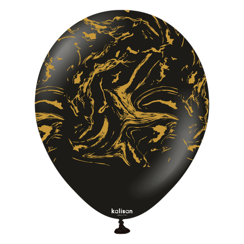 30cm Round Black Space Nebula with Black Print Kalisan Latex Balloons #21258443 - Pack of 25
