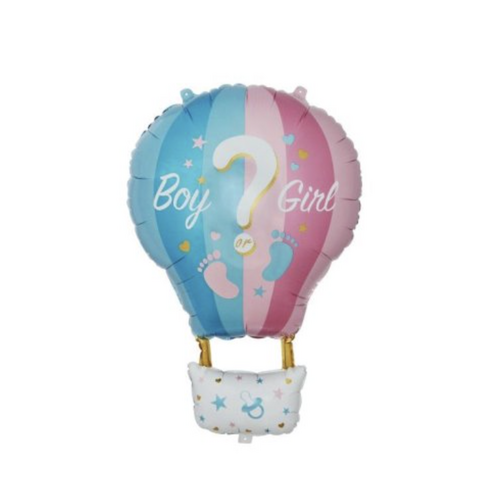 80cm Boy/Girl Hot Air Foil Balloon - #214110 pkgd.