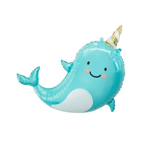 71cn Shape Foil Balloon Narwhal Blue #214119 - Each (Pkgd.)