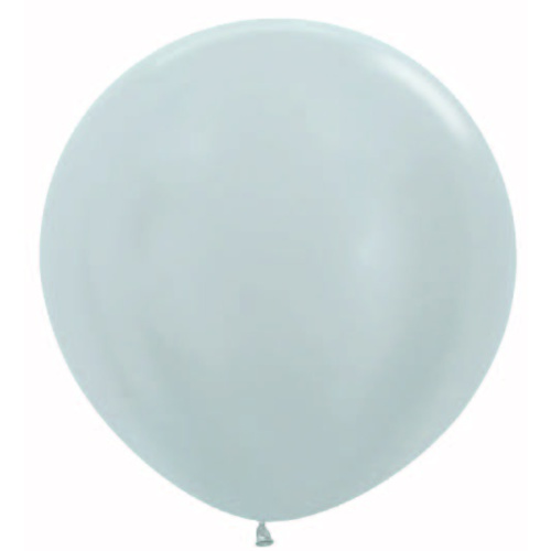 90cm Satin Silver (481) Sempertex Latex Balloons #222721 - Pack of 3 