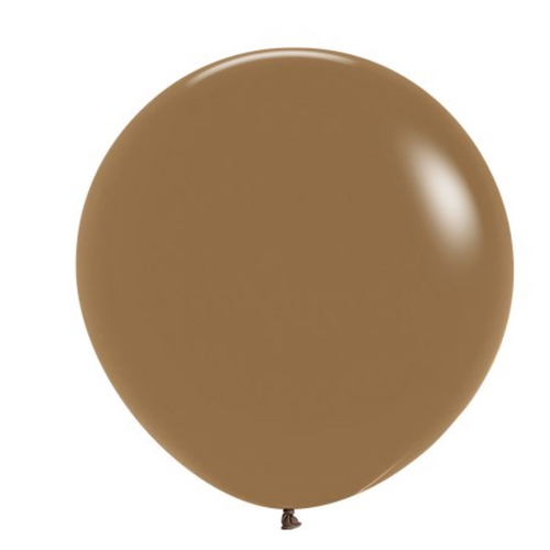 60cm Round Fashion Mocha Plain Latex #222834 - Pack of 3