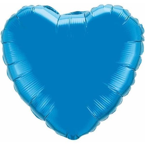 45cm Heart Sapphire Blue Plain Foil #22612 - Each (Unpkgd.) TEMPORARILY UNAVAILABLE 