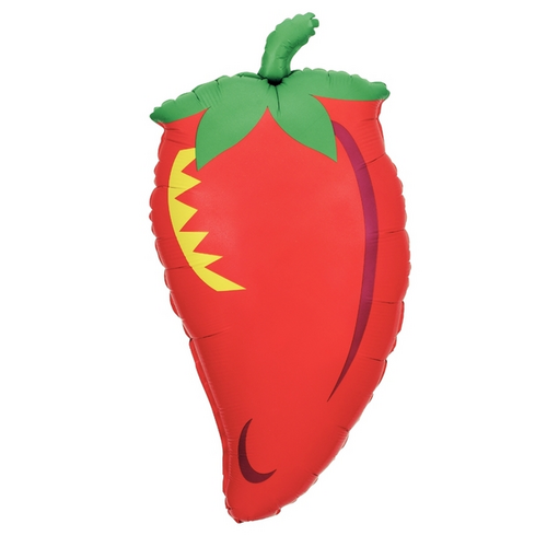 81cm Shape Chilli Pepper Foil Balloon #2515432P - Each (pkgd.)