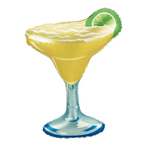 92cm Shape Margarita Glass Foil Balloon #2515437P - Each (pkgd.) 