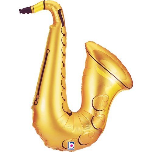 89cm Shape Saxophone Foil Balloon #2515459P - Each (pkgd.)