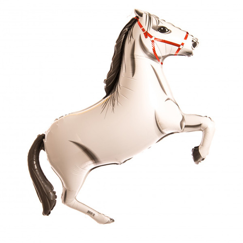 86cm Shape Horse White Foil Balloon #2515774P - Each (Pkgd.) 