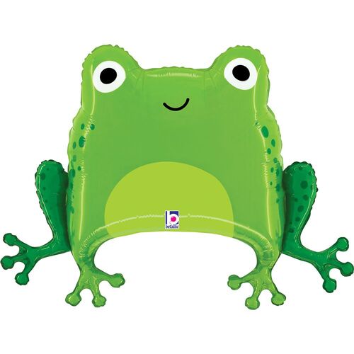 71cm Shape Green Frog Foil Balloon #2525392P - Each (Pkgd.)