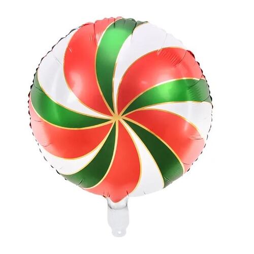 35cm Foil Balloon Round Candy Swirl Mix #2526107000 - Each (Pkgd.) 