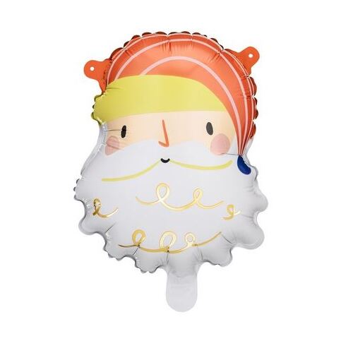 31cm Foil Balloon Santa Face Pastel - Pack of 5 (Pkgd)