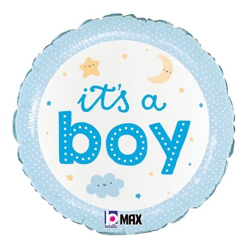 45cm It's a Boy Round Foil Balloon #2526219PP - Each (Pkgd.) 