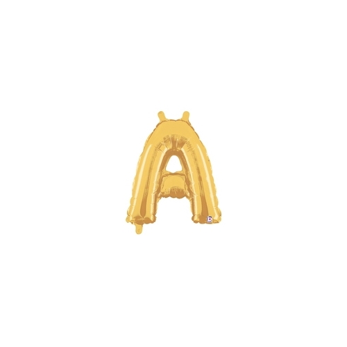 36cm Letter A Gold Foil Balloon - Air Fill ONLY #2534901AGP - Each (Pkgd.)