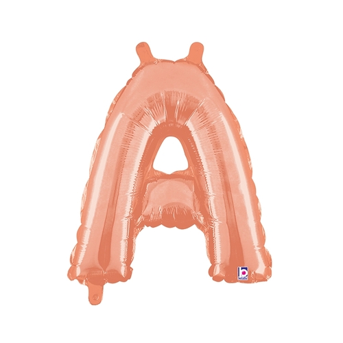 36cm Letter A Rose Gold Foil Balloon - Air Fill ONLY #2534901ARGP - Each (Pkgd.)