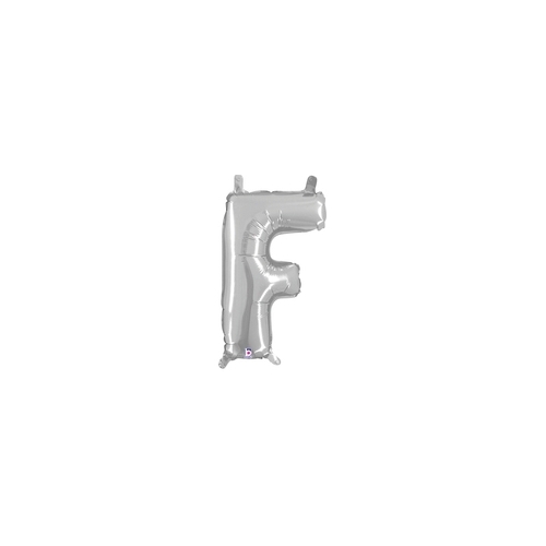 36cm Letter F Silver Foil Balloon - Air Fill ONLY #2534906FSP - Each (Pkgd.)