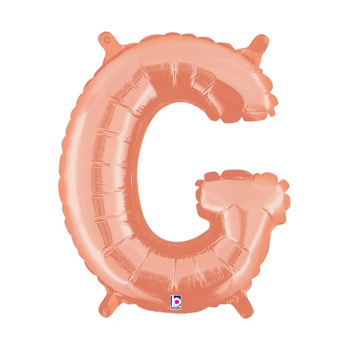 36cm Letter G Rose Gold Foil Balloon - Air Fill ONLY #2534907GRGP - Each (Pkgd.)