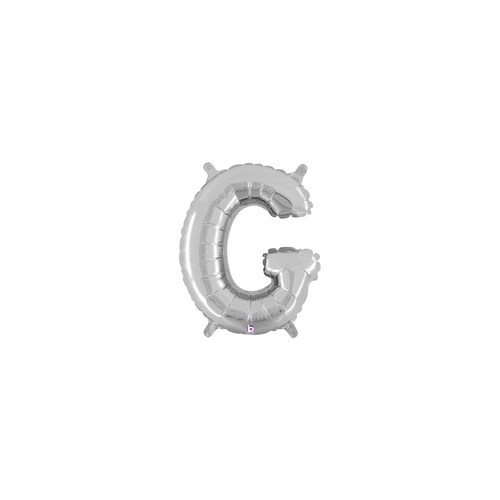 36cm Letter G Silver Foil Balloon - Air Fill ONLY #2534907GSP - Each (Pkgd.)