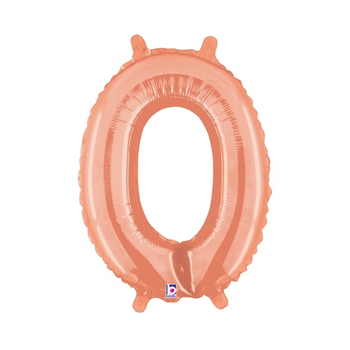 36cm Letter O Rose Gold Foil Balloon - Air Fill ONLY #2534915ORGP - Each (Pkgd.)