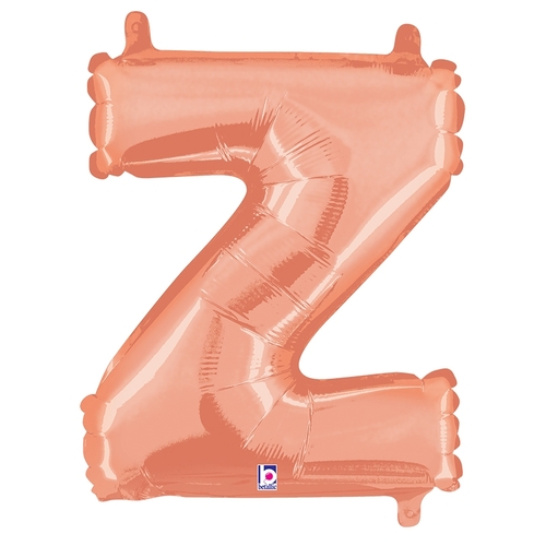 36cm Letter Z Rose Gold Foil Balloon - Air Fill ONLY #2534927ZRGP - Each (Pkgd.)