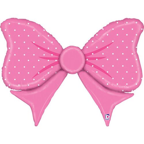 85cm Shape Pink Bow Foil Shape #2535875P - Each (pkgd.)