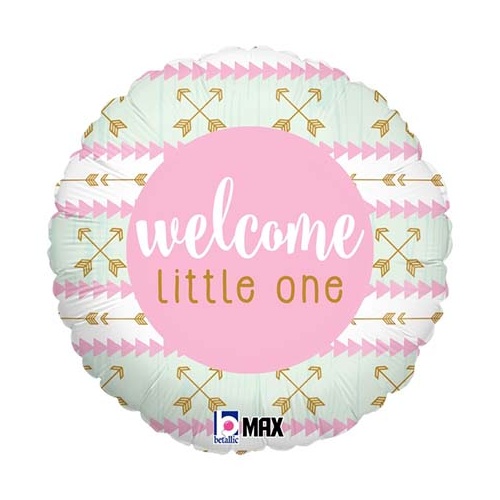 45cm Baby Welcome Little One Pink Foil Balloon #2536692 - Each (Pkgd.)
