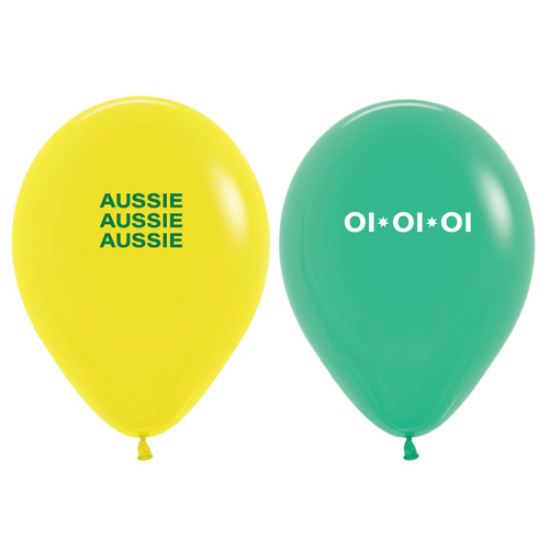 30cm Round Aussie Spirit Assorted Latex #257031073A - Pack of 50