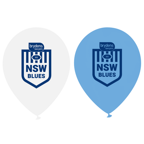 30cm Round State of Origin NSW Latex Balloons #25NRL116 - Pack of 50 