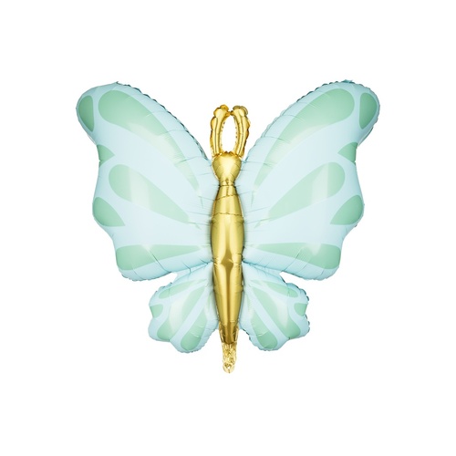 69cm Shape Butterfly Mint Foil Balloon #25PDFB248103 - Each (Pkgd.)