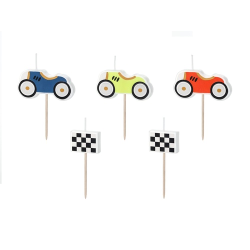 Candles Racing Car 3cm #25SCS18 - 5Pk (Pkgd.)
