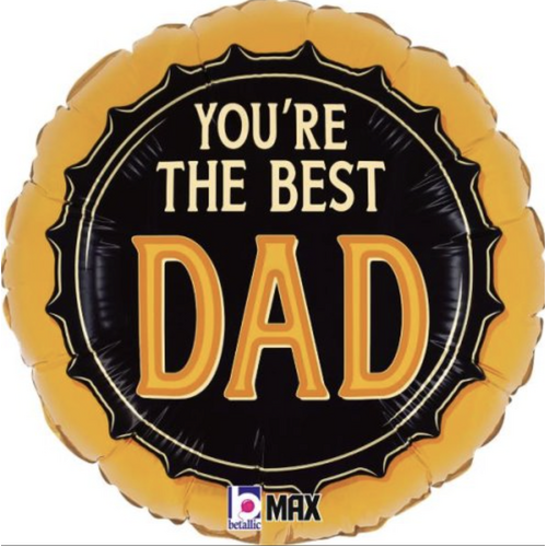 46cm Your The Best Dad Beer. Foil Balloon - #26175P-P pckgd