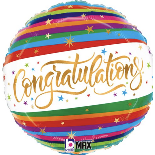 45cm Congratulation Fun Foil Balloon - #2638OP pkgd.