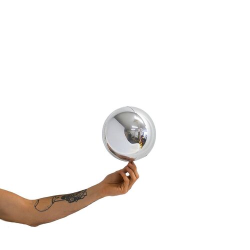 Loon Balls Metallic Silver 18cm Balloons #287122 - Each (Pkgd) TEMPORARILY UNAVAILABLE
