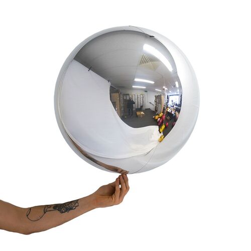 Loon Balls Metallic Silver 51cm Balloons #287126 - Each (Pkgd)