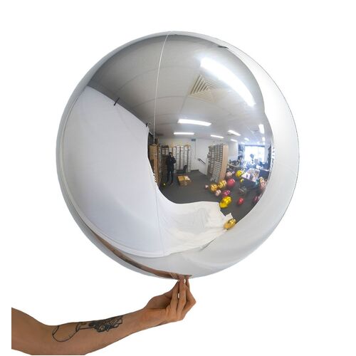 Loon Balls Metallic Silver 61cm Balloons #287127 - Each (Pkgd) 