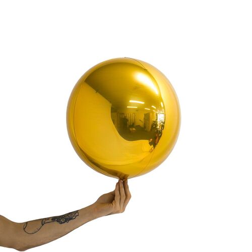 Loon Balls Metallic True Gold 35cm Balloons #287324 - Each (Pkgd)