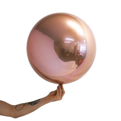 Loon Balls Metallic Pink Rose Gold 51cm Balloons #287426 - Each (Pkgd)