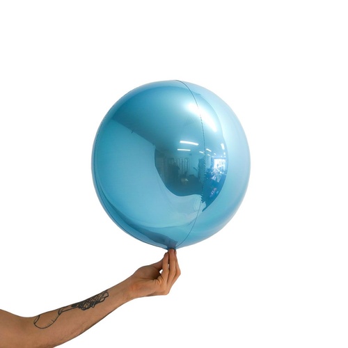 Loon Balls Metallic Light Blue 35cm Balloons #287624 - Each (Pkgd)