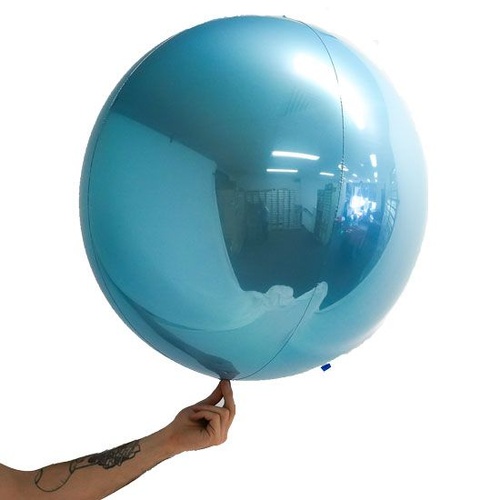 Loon Balls Metallic Light Blue 61cm Balloons #287627 - Each (Pkgd)