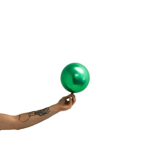 Loon Balls Metallic Green 18cm Balloons #287922 - Each (Pkgd)