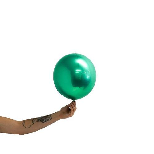 Loon Balls Metallic Green 25cm Balloons #287923 - Each (Pkgd)