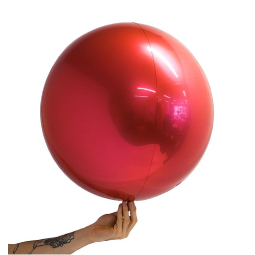 Loon Balls Metallic Red 61cm Balloons #288027 - Each (Pkgd)