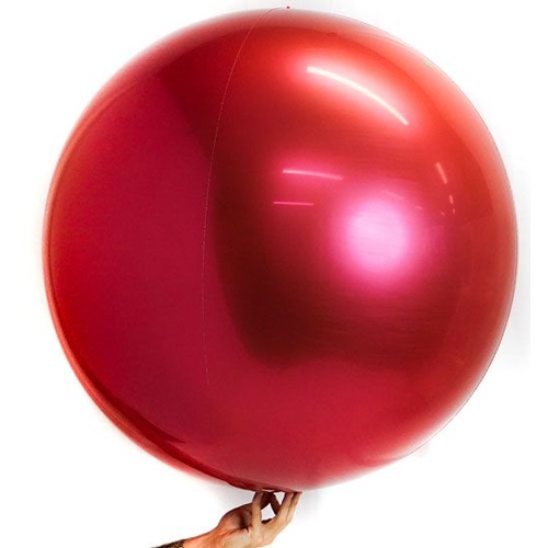 Loon Balls Metallic Red - IMPERFECTION 81cm Balloons #288028 - Each (Pkgd)