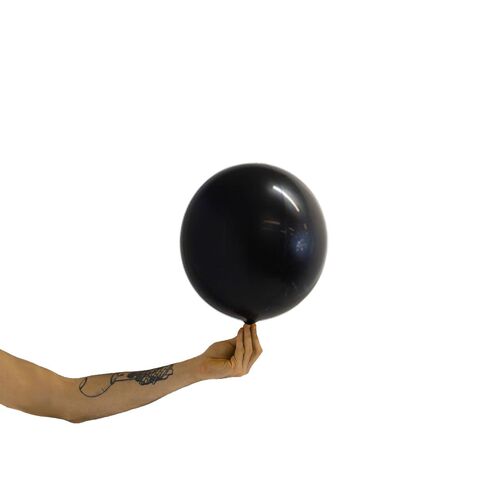 Loon Balls Metallic Black 25cm Balloons #288723 - Each (Pkgd)