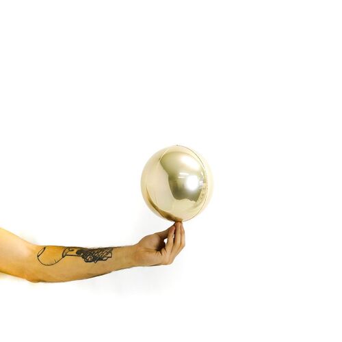 Loon Balls Metallic White Gold 18cm Balloons #288822 - Each (Pkgd)