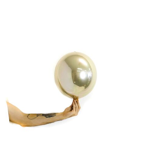 Loon Balls Metallic White Gold 25cm Balloons #288823 - Each (Pkgd) TEMPORARILY UNAVAILABLE