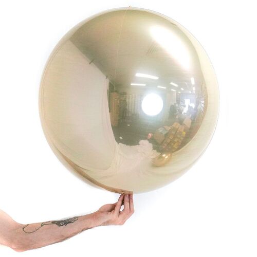 Loon Balls Metallic White Gold 61cm Balloons #288826 - Each (Pkgd) TEMPORARILY UNAVAILABLE